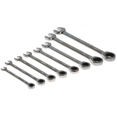 RS PRO 12-Piece Spanner Set, 8 → 19 mm, Steel