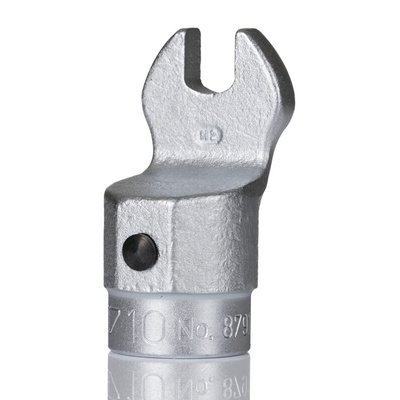 Gedore 8791 Series Square Spanner Head, 10 mm, Chrome Finish