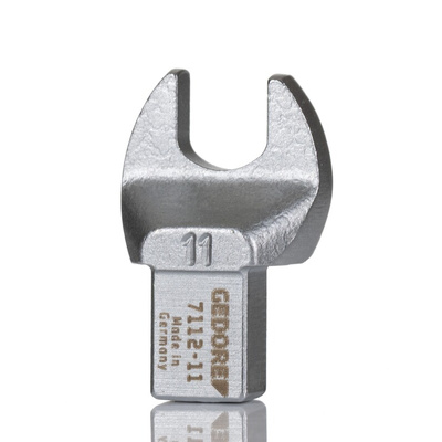 Gedore 7112 Series Spanner Head, 11 mm, 9 x 12mm Insert, Chrome Finish