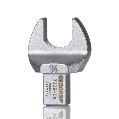 Gedore 7112 Series Spanner Head, 14 mm, 9 x 12mm Insert, Chrome Finish