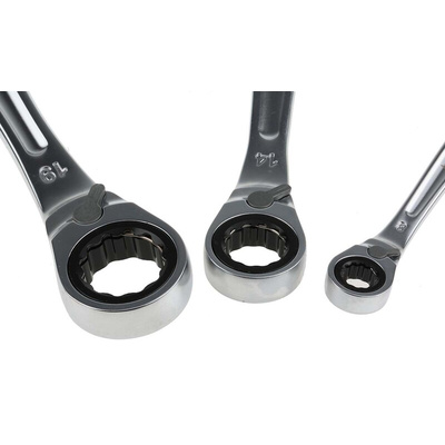 Facom 467B Series 10-Piece Spanner Set, 8 → 19 mm, Chrome Vanadium Steel