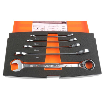 Bahco 1RM Series 5-Piece Spanner Set, 8 → 19 mm, Alloy Steel