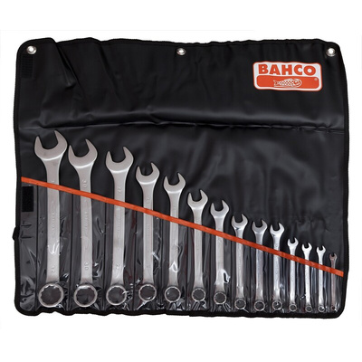 Bahco 111M Series 17-Piece Spanner Set, 8 → 32 mm, Alloy Steel