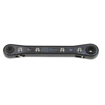 RS PRO Ratchet Ring Spanner, 7mm, Metric, Double Ended