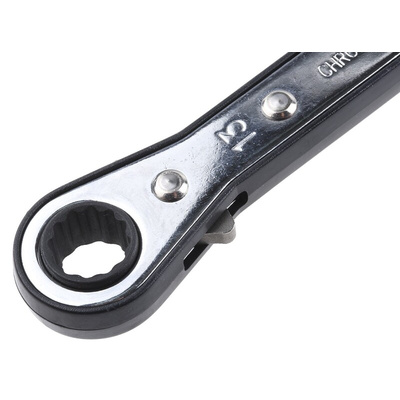 RS PRO Ratchet Ring Spanner, 13mm, Metric, Double Ended