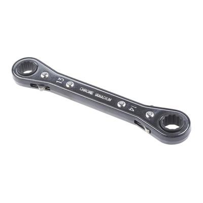 RS PRO Ratchet Ring Spanner, 13mm, Metric, Double Ended