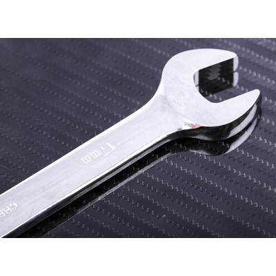RS PRO Combination Ratchet Spanner, 17mm, Metric, Double Ended, 233 mm Overall