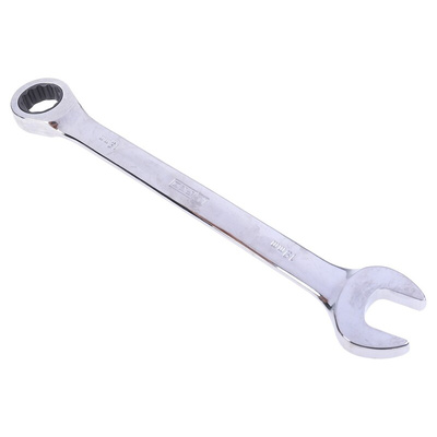 RS PRO Combination Ratchet Spanner, 19mm, Metric, Double Ended, 250 mm Overall