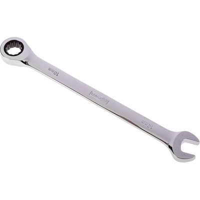 RS PRO Combination Ratchet Spanner, 10mm, Metric, Double Ended, 160 mm Overall