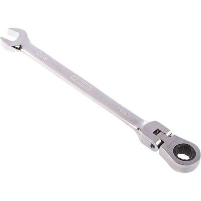 RS PRO Combination Ratchet Spanner, 8mm, Metric, Double Ended, 136 mm Overall