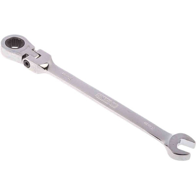 RS PRO Combination Ratchet Spanner, 8mm, Metric, Double Ended, 136 mm Overall
