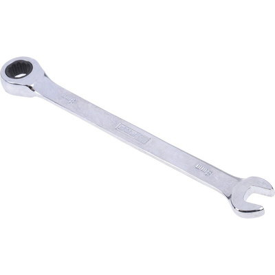 RS PRO Combination Ratchet Spanner, 8mm, Metric, Double Ended, 136 mm Overall