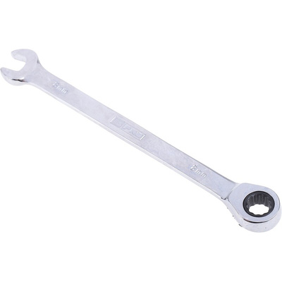 RS PRO Combination Ratchet Spanner, 8mm, Metric, Double Ended, 136 mm Overall
