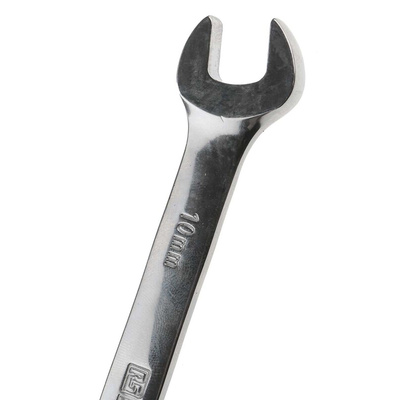 RS PRO Combination Ratchet Spanner, 10mm, Metric, Double Ended, 160 mm Overall