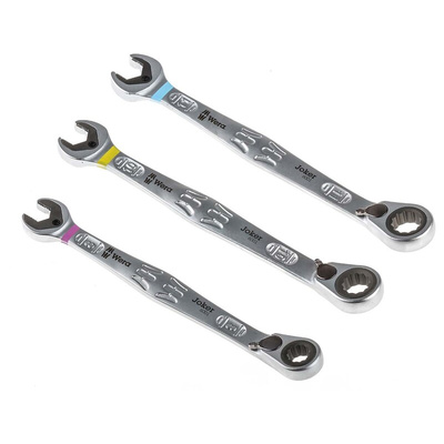 Wera Joker 6001 Series 11-Piece Spanner Set, 8 → 19 mm, Chrome Molybdenum Steel