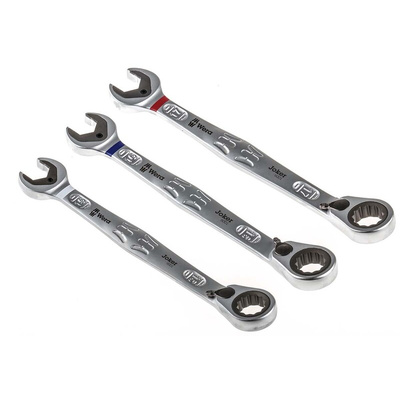 Wera Joker 6001 Series 11-Piece Spanner Set, 8 → 19 mm, Chrome Molybdenum Steel