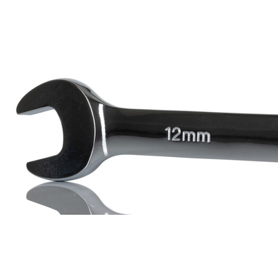 RS PRO Ratchet Spanner, 12mm, Metric, Double Ended