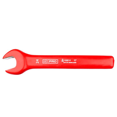 RS PRO Open Ended Spanner, 24mm, Metric, 225 mm Overall, VDE/1000V