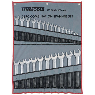 Teng Tools 26-Piece Spanner Set, 6 → 32 mm, Chrome Vanadium