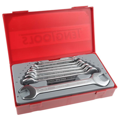 Teng Tools 8-Piece Spanner Set, 6 → 22 mm, Chrome Vanadium