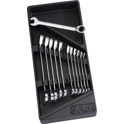 SAM 12-Piece Combination Ratchet Spanner Set, 8 → 19 mm
