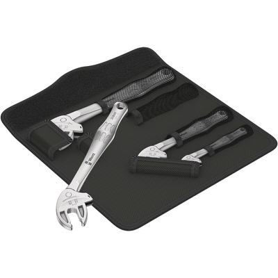 Wera 6004 Joker Series 4-Piece Adjustable Spanner Set, 7 → 19 mm, Chrome