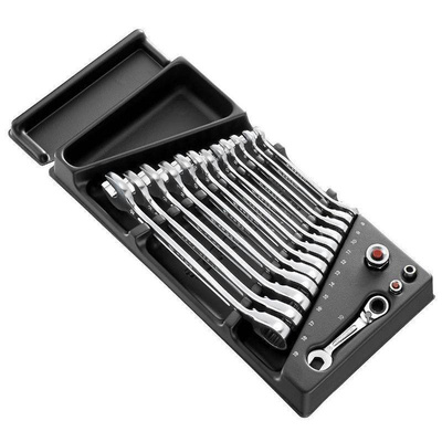 Facom MOD.467 Series 13-Piece Ratchet Spanner Set, 8 - 19 mm