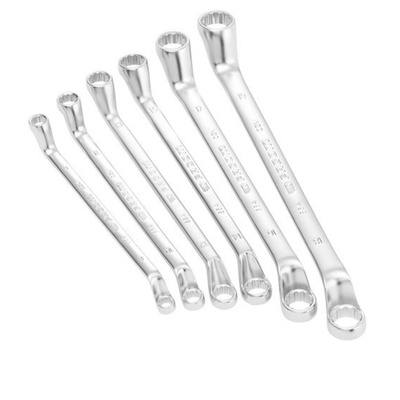 Facom 55A.JN Series 6-Piece Ring Spanner Set, 8 x 9 → 18 x 19 mm