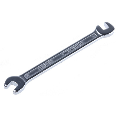 Bahco Double Ended Open Spanner, 4mm, Metric, Double Ended, 80 mm Overall