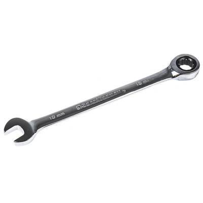 GearWrench Combination Ratchet Spanner, 10mm, Metric, Double Ended, 159 mm Overall