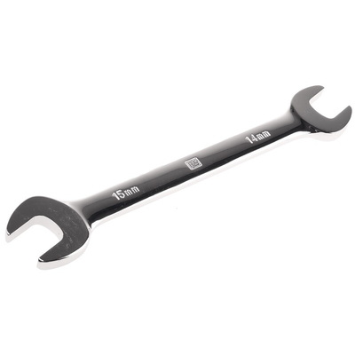 RS PRO Double Ended Open Spanner, 14mm, Metric, Double Ended, 185 mm Overall