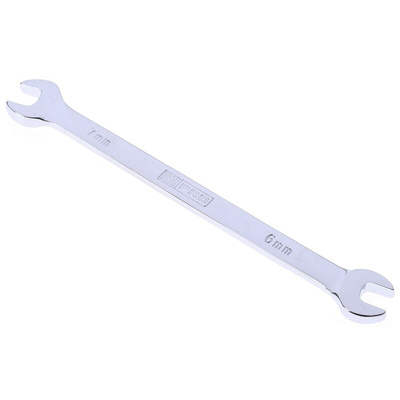 RS PRO Double Ended Open Spanner, 6mm, Metric, Double Ended, 126 mm Overall