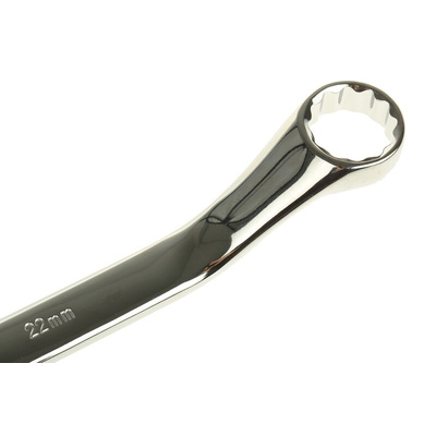 RS PRO Offset Ring Spanner, 22mm, Metric, Double Ended, 346 mm Overall