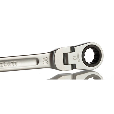 Facom Combination Ratchet Spanner, 10mm, Metric, Double Ended, 136 mm Overall