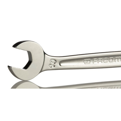 Facom Combination Ratchet Spanner, 10mm, Metric, Double Ended, 136 mm Overall
