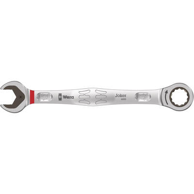 Wera Joker Series Combination Ratchet Spanner, 17mm, Metric, Double Ended, 224 mm Overall