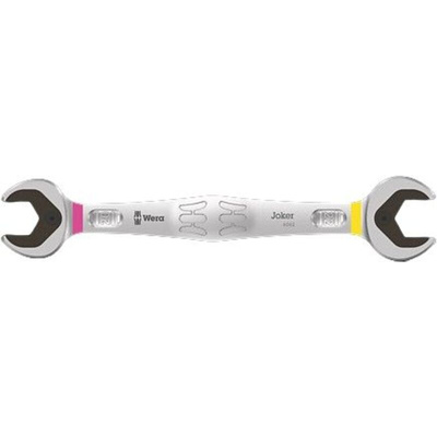 Wera Joker Series Double Ended Open Spanner, 10mm, Metric, Double Ended, 167 mm Overall