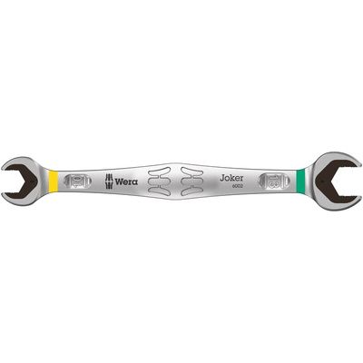 Wera Joker Series Double Ended Open Spanner, 10mm, Metric, Double Ended, 167 mm Overall