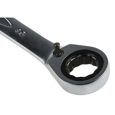 Bahco Ratchet Spanner, 30mm, Metric, Double Ended, 393 mm Overall