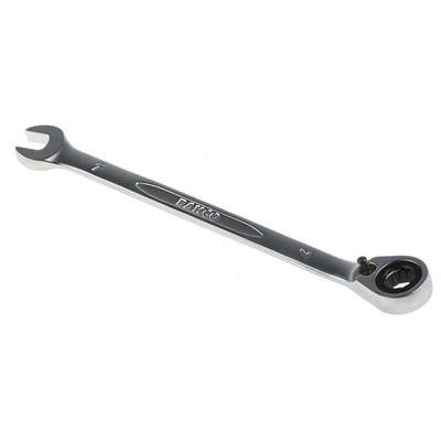 Bahco Ratchet Spanner, 7mm, Metric, Double Ended, 140 mm Overall