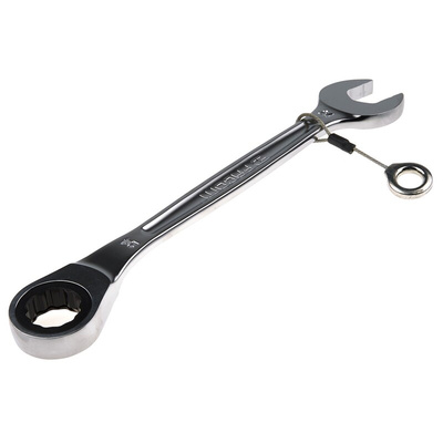 Facom Combination Ratchet Spanner, 24mm, Metric, Height Safe, Double Ended, 321 mm Overall
