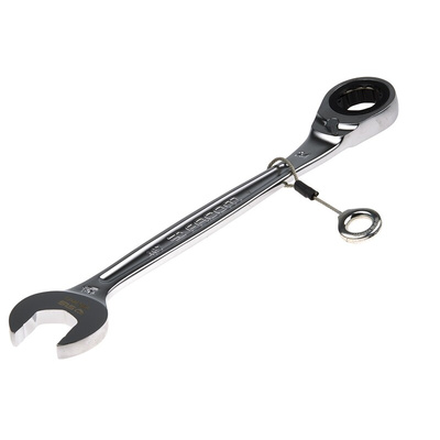 Facom Combination Ratchet Spanner, 24mm, Metric, Height Safe, Double Ended, 321 mm Overall