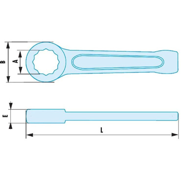 Facom Spanner, 34mm, Metric, 205 mm Overall