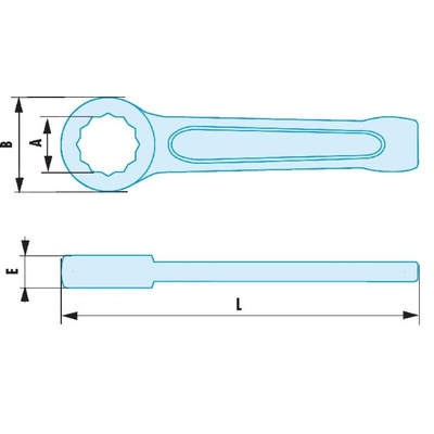 Facom Spanner, 36mm, Metric, 205 mm Overall
