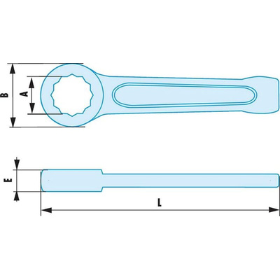 Facom Ring Spanner, 60mm, Metric, 274 mm Overall