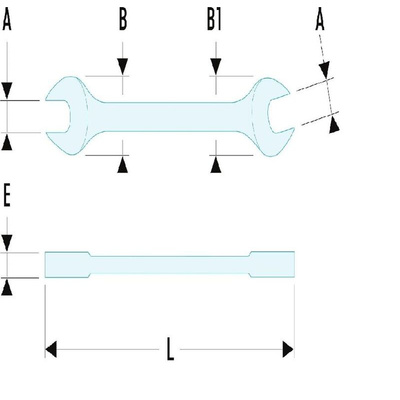 Facom Double Ended Open Spanner, 18mm, Metric, Double Ended, 220 mm Overall