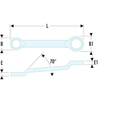 Facom Ring Spanner, 26mm, Metric, Double Ended, 345 mm Overall