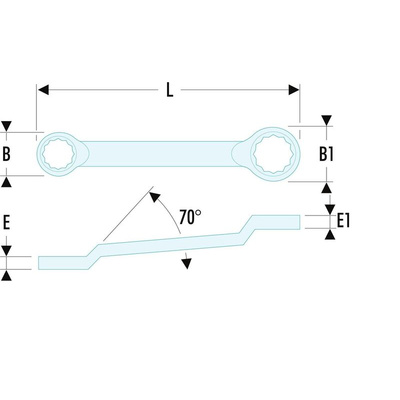 Facom Ring Spanner, 27mm, Metric, Double Ended, 353 mm Overall