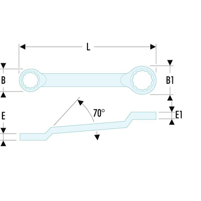 Facom Ring Spanner, 27mm, Metric, Double Ended, 353 mm Overall