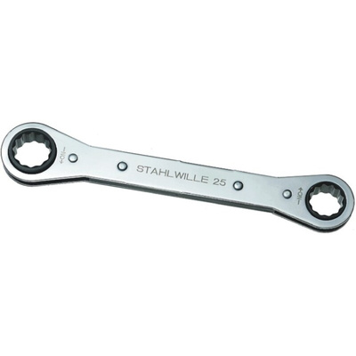 STAHLWILLE Ratchet Ring Spanner, 17mm, Metric, Double Ended, 205 mm Overall